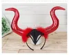 50%off Halloween Devil OX Horn Hats Hair Band Ghost Festival Decoration Headdress Ball Party Props C70816B
