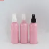 Garrafa de plástico rosa 100 ML com bomba de spray 100CC recipiente de cosméticos vazio embalagem de água 50 PC Lote de alta qualidade 272x