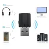 2 in 1 Bluetooth Audio-ontvanger Zender Draadloze Adapter Mini 3.5mm AUX Stereo Bluetooth-zender voor TV PC Auto Dubbel