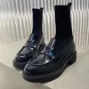 Neue Stil-Stiefel mit runder Zehenpartie, hochelastisches Strick-Fly-Strick-Damen-Overknee-enge, flache Chelsea-Schuhe für Damen, Modetrend-Schuhwerk