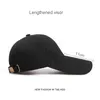 新しいユニセックスコットン野球帽の帽子男性のためのソリッドカラーロングバイザー帽子
