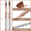 Aokitec Pure Kolinsky paznokcie rozmiar 12 dla akrylowych proszków Sable Hair Rose Gold Bronze Gold Diamentowy uchwyt dla początkujący i 282Z