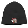 Berretti Cofano Ciclismo Cappello lavorato a maglia Pug Puppy Dog Babbo Natale Natale Cute Face Art Winter Warm Design Skullies Berretti Berretti