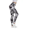 Femmes Camo Fitness Legging Mode Blanc Rayures Taille Haute Maigre Sport Extensible Pantalon D'entraînement Leggings Décontractés 211204