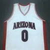 Custom Old Time Arizona Wildcats # 0 Gilbert Arenas College Basketbal Jersey Kleur Navy Blauw Rood Wit Geel Mens Gestikte S-XXXL