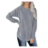 Camicette da donna Camicie Solid Tee Shirt Pulovers Tunica Top Abbigliamento femminile 2021 Autunno Donna Casual Sexy Alto Basso O Collo Manica lunga T-shir