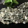 1000g Zieleń Rutilated Quartz Tumbled Stone Chips Zdruzgotany Nieregularny Naturalny Kryształowy Kwarcowy Kwarcowy Kamień Kawałki Domowe Kryty Dekoracyjny żwir