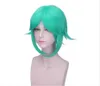 Human Hair Capless Wigs Party Masks Anime Houseki No Kuni Cosplay Wig Land of the Lustrous Phosphophyllite Halloween Costume Green Short C020 1