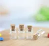 0.5ml 10x18x5mm Kleine Mini Clear Glass Cork Fials Fles met Houten Stoppers / Bericht Bruiloften Wens Sieraden Party Gunsten Flessen Tube SN3016