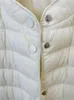 Damesvesten 2022 Winter Women Light Down Long Vest met eenvoudige casual riem herfst Warm vest Gilet Stand kraag Koreaanse stijl AE752 STR