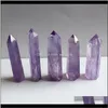 Arts And Arts, Crafts Gifts Home & Gardennatural Tower Quartz Point Purple Obelisk Wand Healing Crystal 5Cm 6Cm 7Cm Drop Delivery 2021 S4Kb3