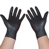 使い捨て手袋10pcs家庭用掃除用のブラックラテックスガーデンケータリングフードタトゥー282r