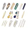 Elastici Jewelry1 Set Acrilico Pearl Barrettes Fashion Geometric Women Clip Grips Aessories For Girls Hair Pins Jewelry Drop Delivery 202