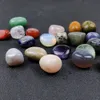 Polerad Lös Chakra Naturstenspärla Palm Reiki Healing Quartz Mineral Crystals Tumbled Ädelstenar Hand Bit Heminredning Tillbehör Bra presenter