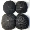 8mm Men Weave Unit Indian Virgin Human Hair Pieces 4mm 6mm 10mm 12mm Wave Afro Full Lace Toupee for African Americans Express6761286
