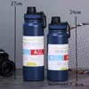 Bottiglia d'acqua thermos da 800 ml di grande capacità per il tè Tazza termica portatile Tazza in acciaio inossidabile Sport Ciclismo Boccetta da vuoto isolata 211109