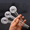 Super Big Size Clear Glass Smoking Pipe Oil Nail Burning Jumbo Pyrex Concentrate Pipes Thick Transparent Great Tobacco Spoon Pipes 8inch