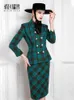 Haut de gamme célébrité Xiaoxiangfeng costume d'affaires femmes automne et hiver mode tempérament robe costume jupe 211119