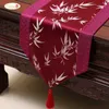 Fier Rose Satin Chemin De Table Drapeau Tissu Simple Chine Vent Thé Coureurs Lit Décoration de La Maison 210708