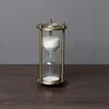 Europe Hourglass Timer 15/30 min klocka sand metall + glas dekorativa sand timglas för skrivbord dekoration A06-3 H0922