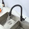 Keukenkranen Zilver Enkele Handgreep Uittrekbare Aanrechtkraan Enkel Gat Handvat Draaibaar 360° Draaibare Flexibele Water Mixer Armatur YL0261