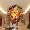 Designer Room Decor Handgemaakte Blown Glas Kroonluchter Lamp Multicolor voor Restaurant Hanging Kroonluchters Verlichting