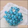 Decorative Festive Party Supplies Home Gardendecorative Flowers & Wreaths Mini Christmas Frosted Fruit Berry Holly Artificial Flowers1 Drop