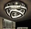 Modern Chrome Steel LED taklampa Lamparas glanskristall Sovrum LED taklampor Luminaria foajé takljus armaturer