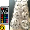 10st Party Mini LED -strängar med 1 -stycks batteri fjärrkontroll nedsänkbar bordslampa inomhus dekoration jul bröllop ljusin257g