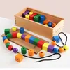 مواد لعبة Wooden Montsori 15 في 1GAM اللغز الخشبي ألعاب Froebel Toys for Child Educational6588235271Z