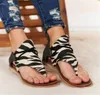 Summer Women Shoes 2022 Lato Duży rozmiar Leopard Sandal Kobiety antypoślizgowe Klapki Plażowe Sandały Płaski Romański Sandal