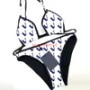 女性用水着デザイナーブラジャーサイズの女性ファッションレタープラスタンキニビキニセット夏のパッドアップガールズvmjt