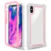 Voor iPhone XR Case Hybrid Clear Cell Phone Cases Soft TPU Hard PC Back Cover Compatibel met Samsung S21 Ultra