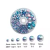 8/10mm Multicolor Plating Acrylic Beads Loose Spacer Round Bead Jewelry Plastic/resin Artificial pearl Making DIY bracelets