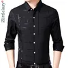 Brand Casual Plaid Luxury Plus Size Long Sleeve Slim Fit Men Shirt Spring Social Dress Shirts Mens Fashions Jersey 41607 210809