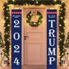 Trump 2024 Door Curtain Couplets Banner U.S. Campaign Supporters Activities Doors Union Flags CCB8735