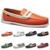 Running Leather British Seventy Shoes Mens Style Black White Brown Green Yellow Red Fashion Outdoor Comfortable Breat 86