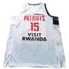 Custom J. Cole #15 Visit Rwanda Basketball Jersey Stitched Size S-4XL Any Name And Number Top Quality Jerseys