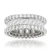 Styles 8 Bague de mariage en argent sterling 925 Bagues de fiançailles en diamant pour femmes Hommes Bijoux