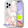 Coques de luxe en marbre pour iPhone 15 11 12 13 14 Pro Max, trois couches de protection robuste, coque transparente transparente compatible avec XR Xs Max 7 8 Plus SE 13Mini