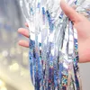 1*2M Sequin Curtain Door Tinsel Banners Gold Pink Black Rose Gold Rainbow Shining Tassel Decoration Background Wedding Happy Birthday Party 20220307 Q2