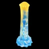 Nxy anal leksaker ny flytande silikon färg djur penis lång kvinnlig plugg leksak rolig onani enhet 0314