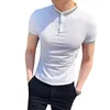 Style britannique Casual Polos Hommes Été À Manches Courtes Revers Formel Business Polos Street Wear Social Male Vêtements 210527