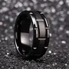 Groove Ring Band Finger ze stali nierdzewnej Złote Hiphop Weddled For Women Men Men Biżuteria Will i Sandy