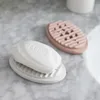 Nouveau silicone anti-dérapant porte-savon plat salle de bain douche plaque de rangement support plats creux plats de savon ajourés EWB8034