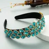 Colorful Water Dop Gem Crystal Headband Luxurious Sparkly Rhinestone Diamond Hairband Crown Girl Party Hair Accessories