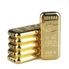 Guldformad cigarettändare Kreativ metallslipskiva tändare Butan Flamtändare Guld tegel utan gas