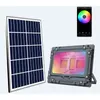 Lâmpada solar de holofotes rgb ritmo de música bluetooth 60w 100w 200w 300W 500W 800W Controle remoto App controlado por recarga Spotlight