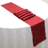 10pcs 30 x 275cm Mode Satin Table Coureurs Ruban Coureurs pour Hôtel Événement de mariage Banquet Table Décoration Y200421