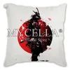 Cushion/Decorative Pillow Nordic 18'' Ink And Wash Samurai Linen Cushion Cover Decorative Pillows Japanese Waist Case Sofa Cojines